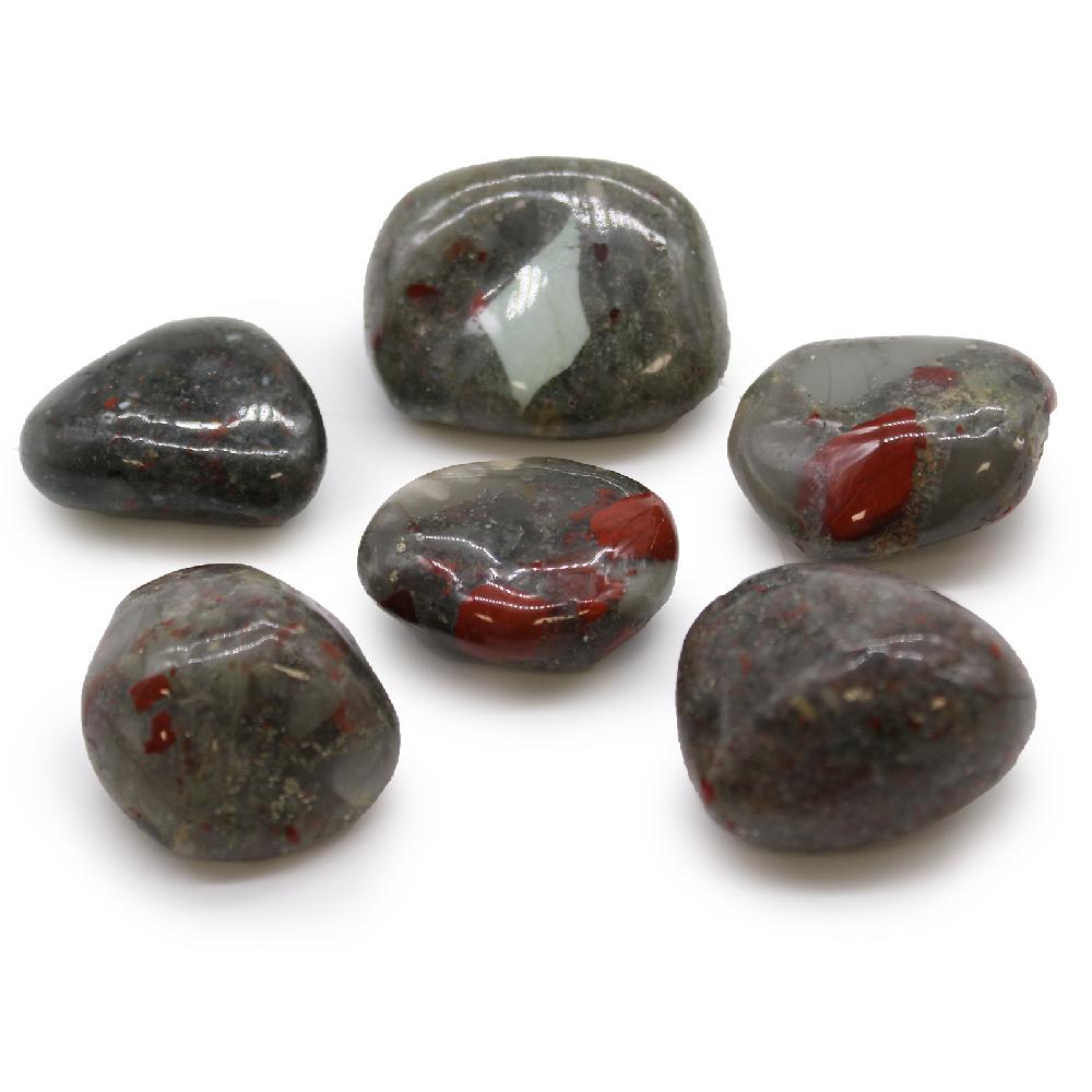 ancient wisdom 6x Large African Tumble Stone - Bloodstone - Sephtonite