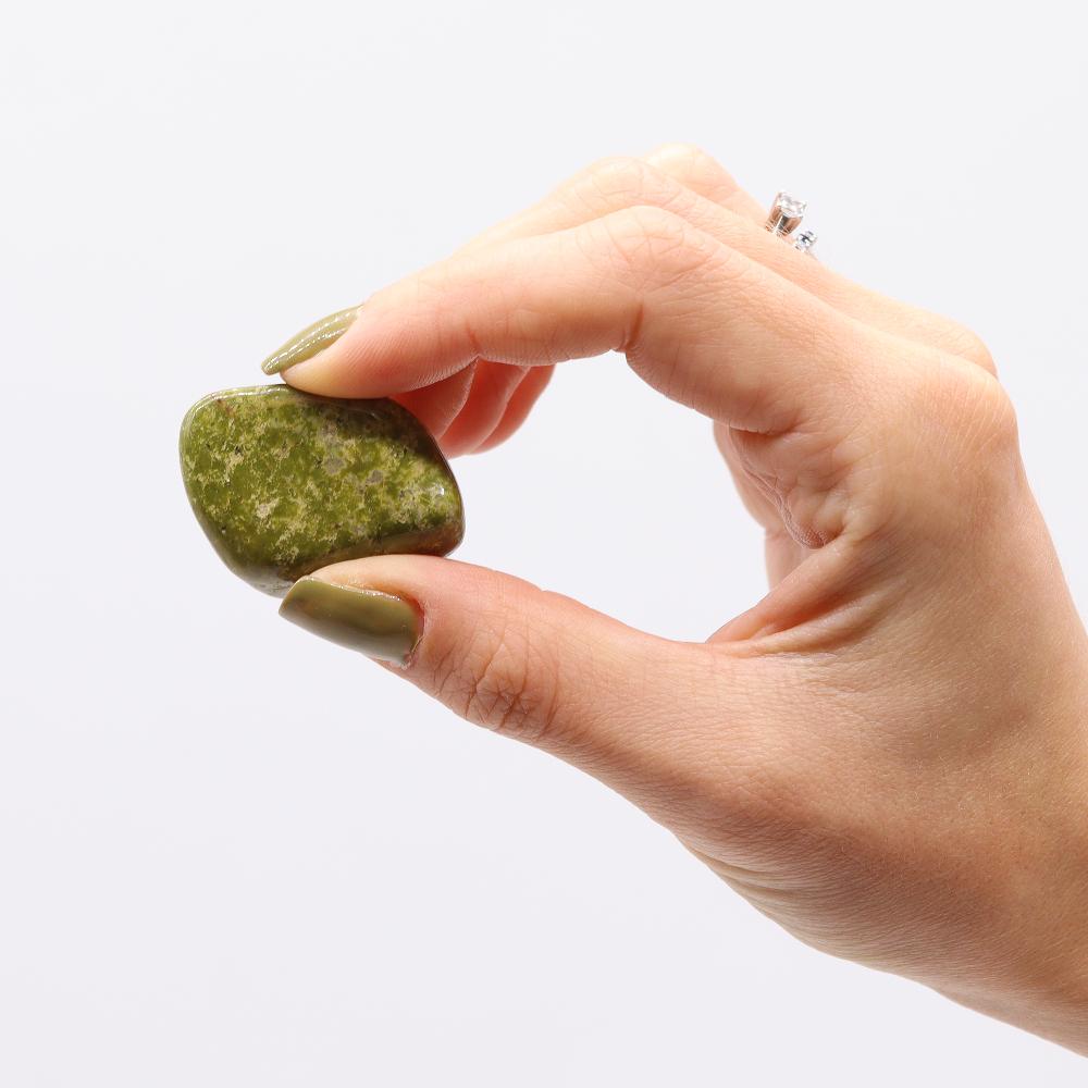 Ancient Wisdom 6x Large African Tumble Stone - Epidote