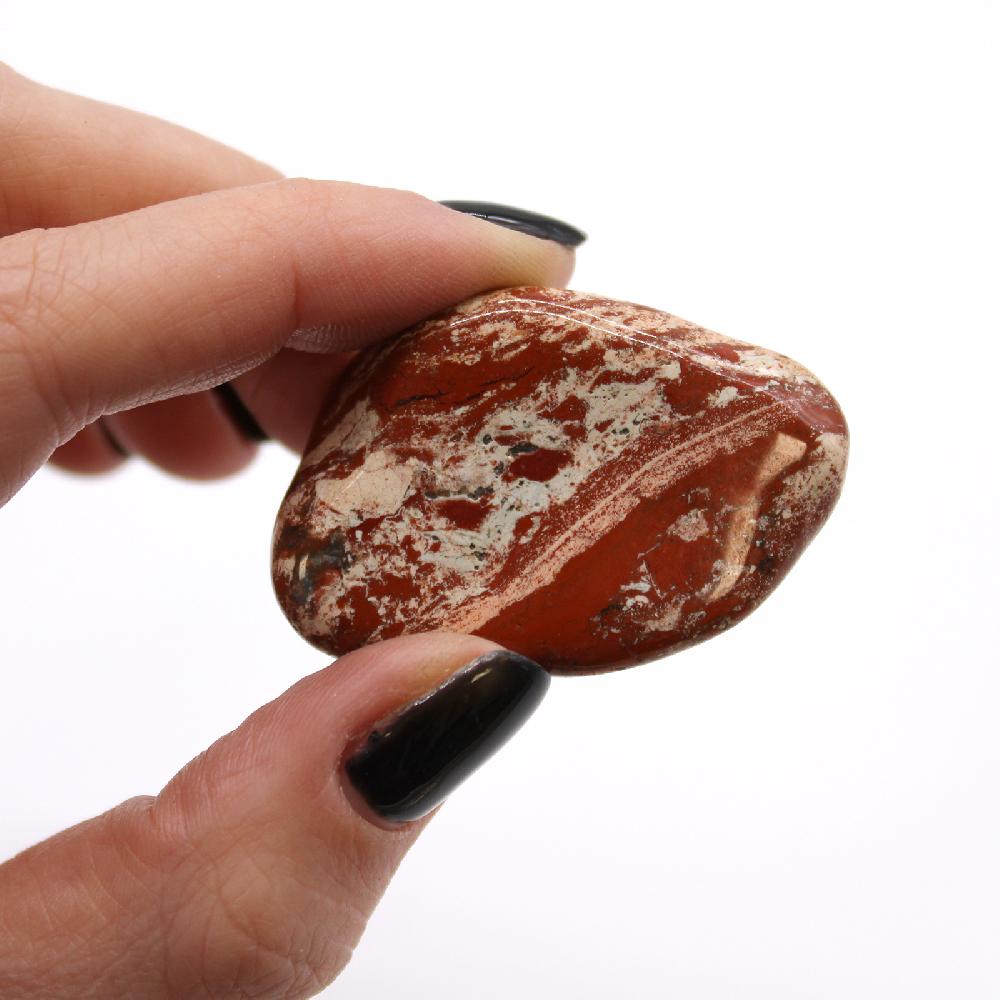 Ancient Wisdom 6x Large African Tumble Stone - Light Jasper - Brecciated