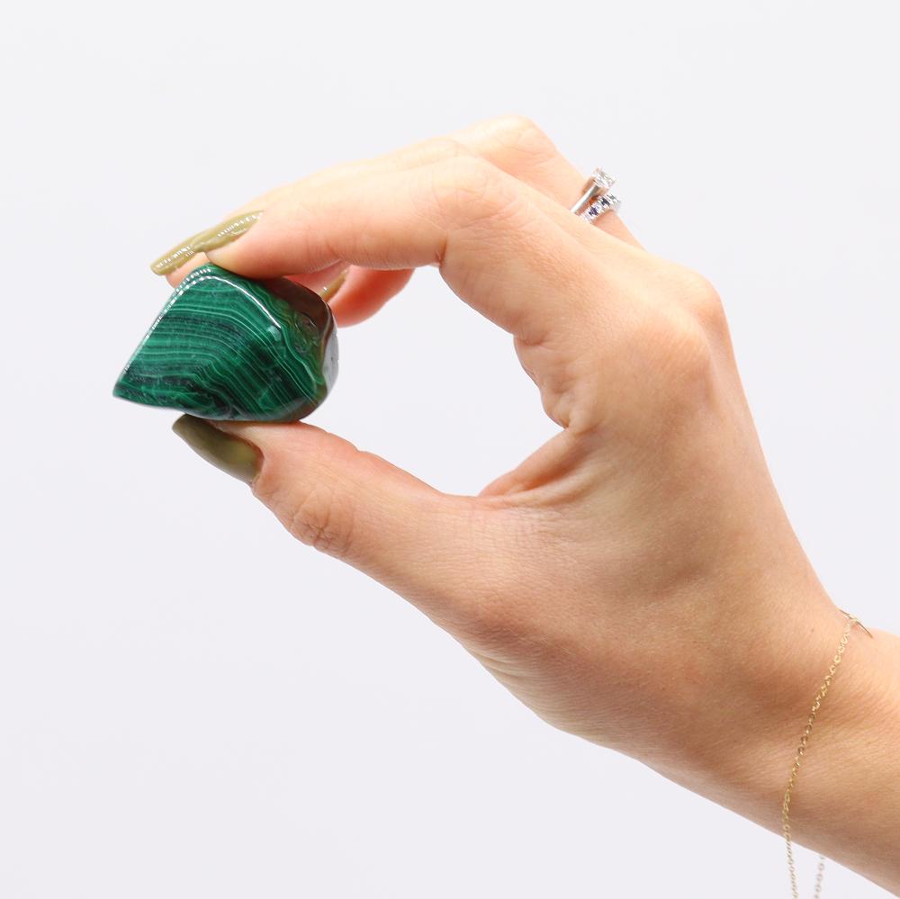 Ancient Wisdom 6x Large African Tumble Stone - Malachite
