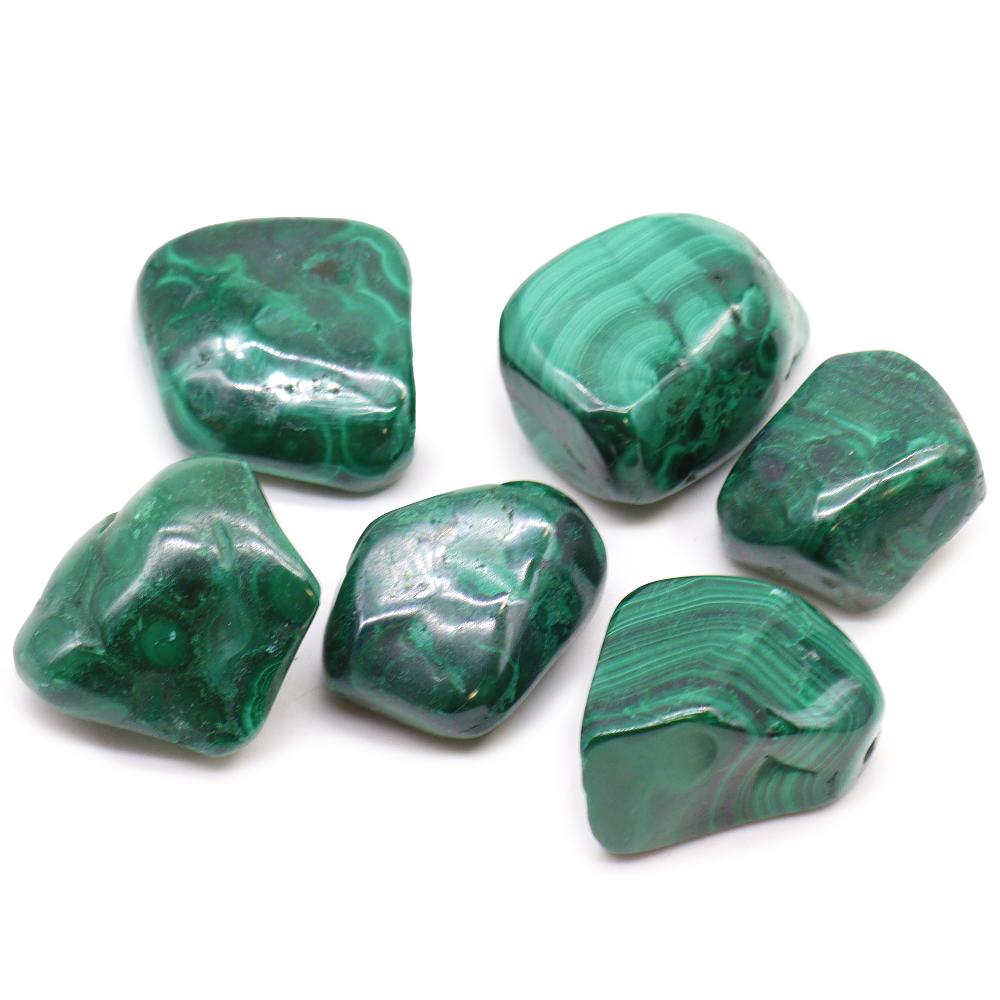 ancient wisdom 6x Large African Tumble Stone - Malachite