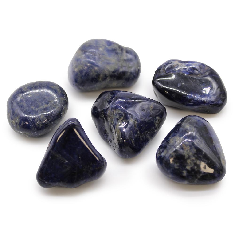 ancient wisdom 6x Large African Tumble Stone - Sodalite - Pure Blue