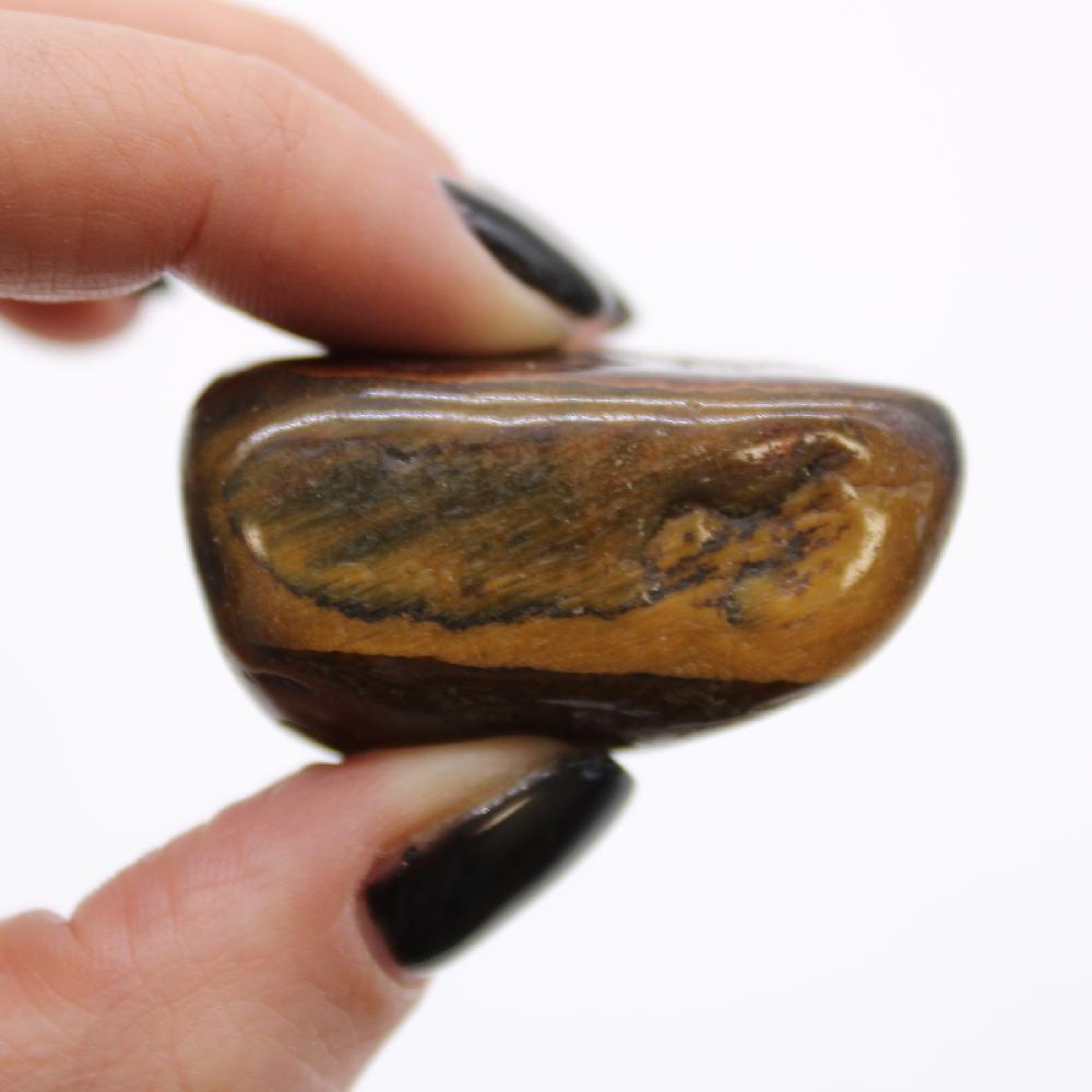 Ancient Wisdom 6x Large African Tumble Stone - Tigers Eye - Varigated