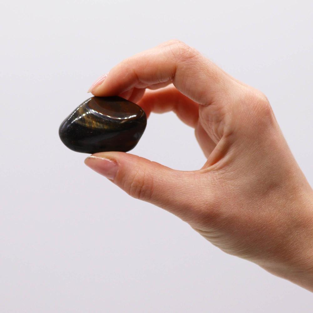Ancient Wisdom 6x Large African Tumble Stones - Tigers Eye - Blue