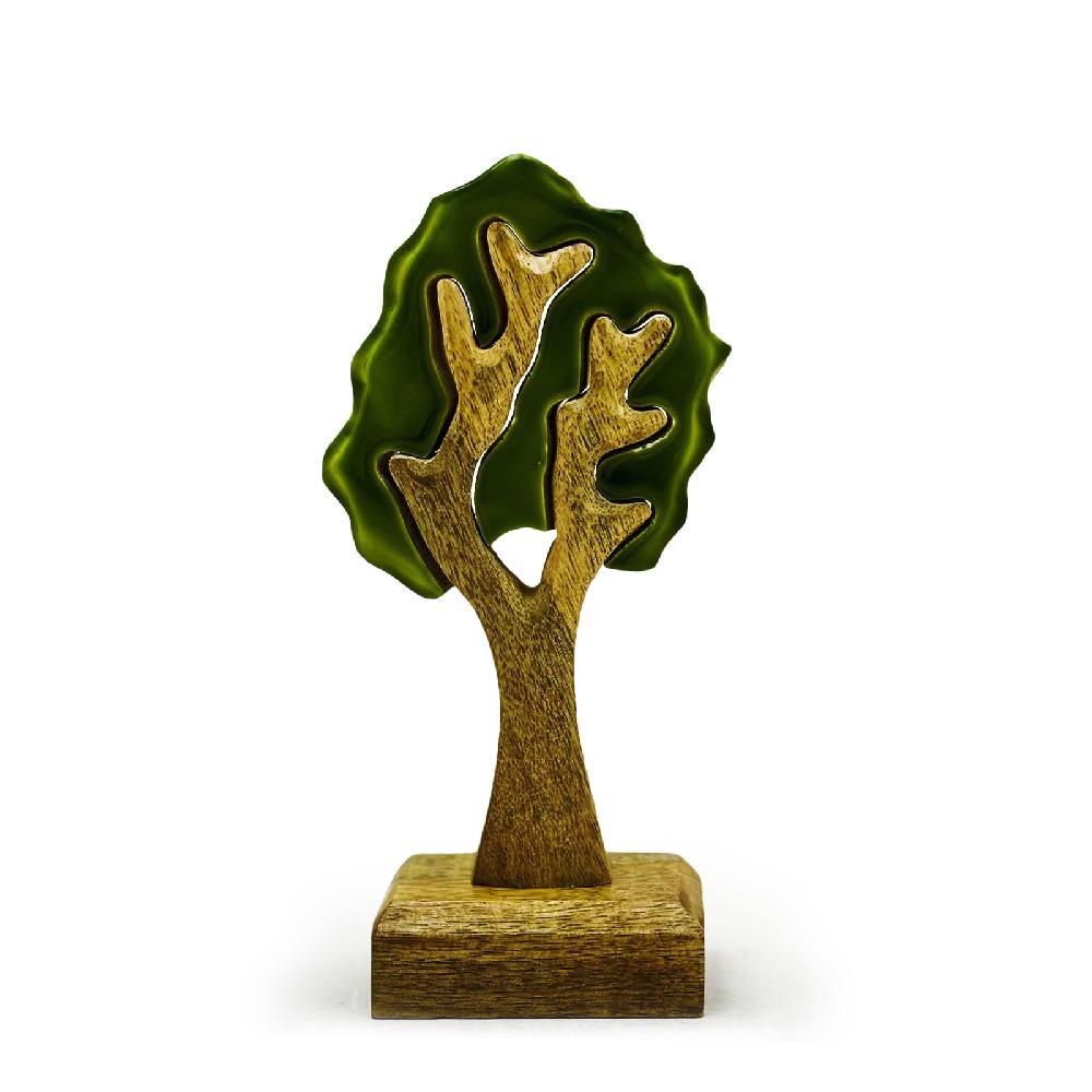 ancient wisdom 6x Lost in the Forrest - Single Tree 3D Wooden Decoration
