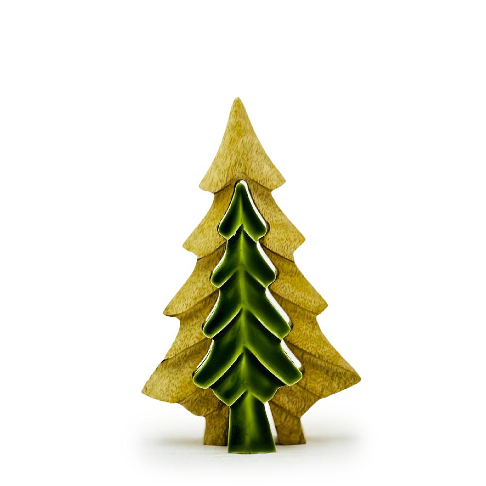 ancient wisdom 6x Lost in the Forrest - Small Tree in a Tree Wooden Decoration
