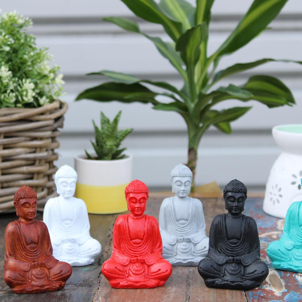 Ancient Wisdom 6x Matt Mini Buddha (Assorted Colours)