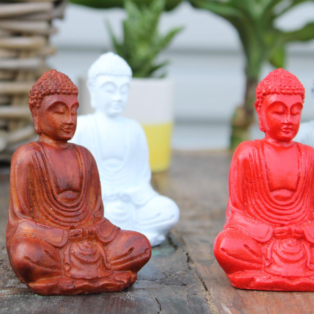 Ancient Wisdom 6x Matt Mini Buddha (Assorted Colours)
