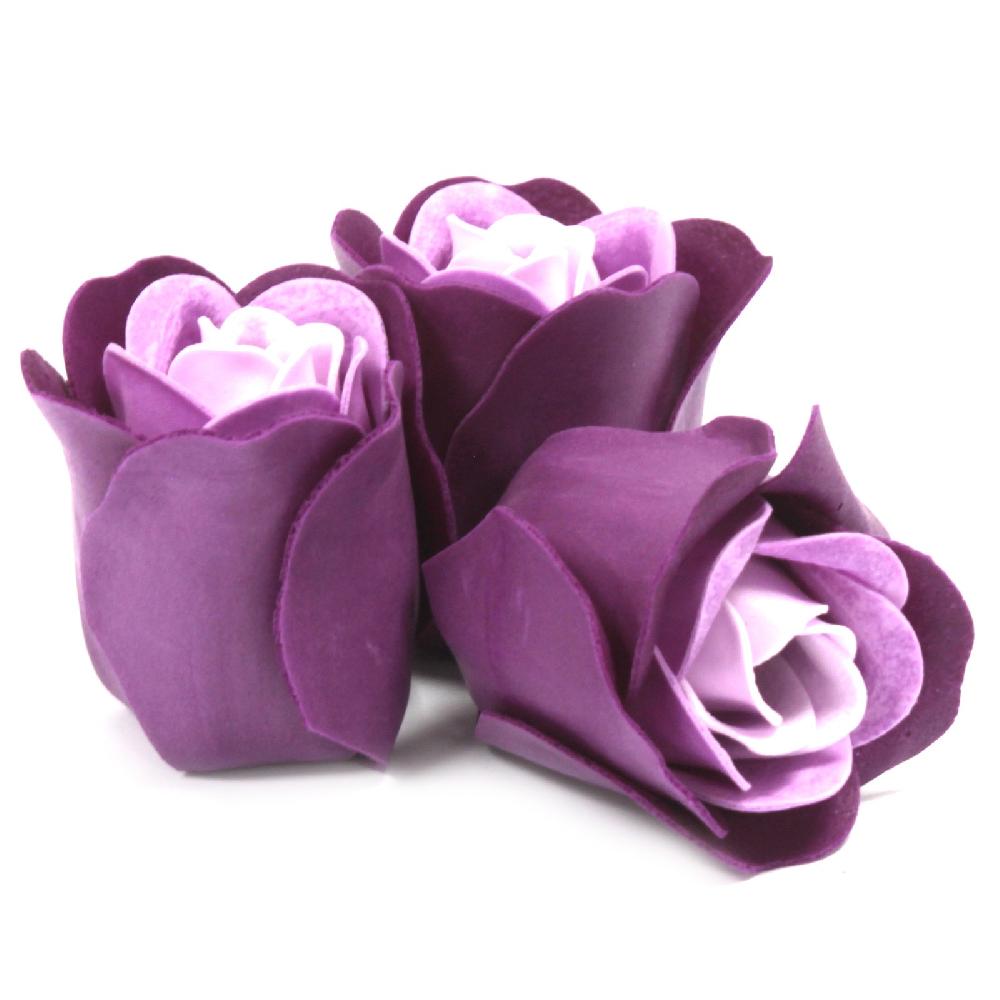 Ancient Wisdom 6x Set Of 3 Soap Flower Heart Box - Lavender Roses