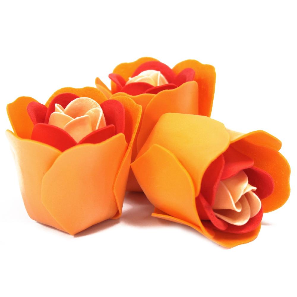 Ancient Wisdom 6x Set Of 3 Soap Flower Heart Box - Peach Roses