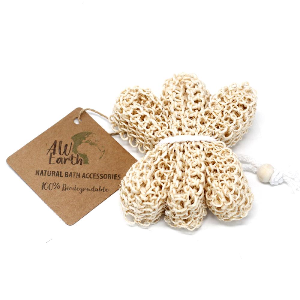 Ancient Wisdom 6x Sisal Sponge And Scrub - Exfoliating Star