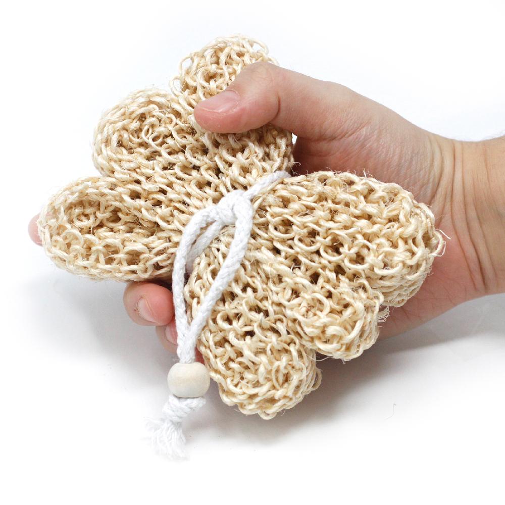 Ancient Wisdom 6x Sisal Sponge And Scrub - Exfoliating Star