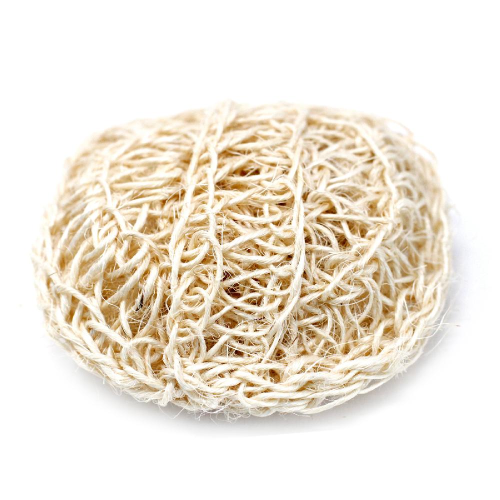 Ancient Wisdom 6x Sisal Sponge And Scrub - Soft Round Exfoliating Cushion