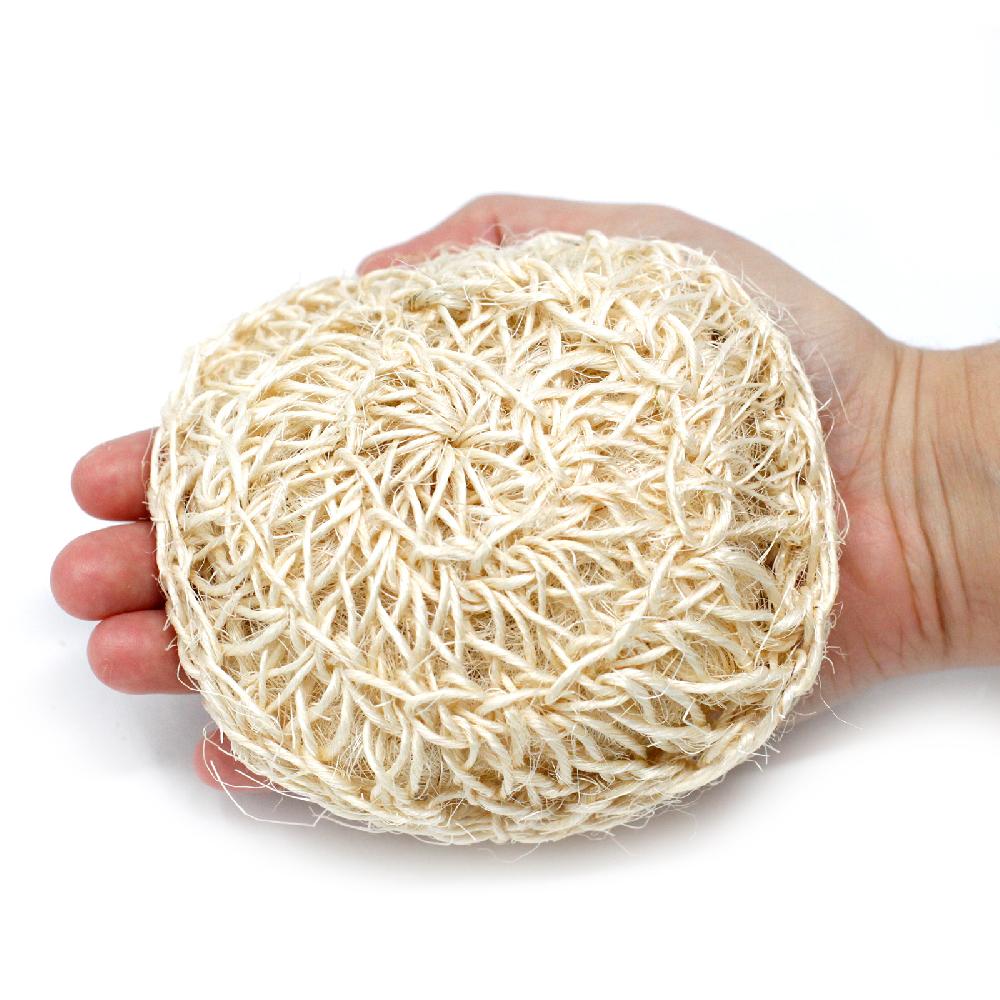 Ancient Wisdom 6x Sisal Sponge And Scrub - Soft Round Exfoliating Cushion