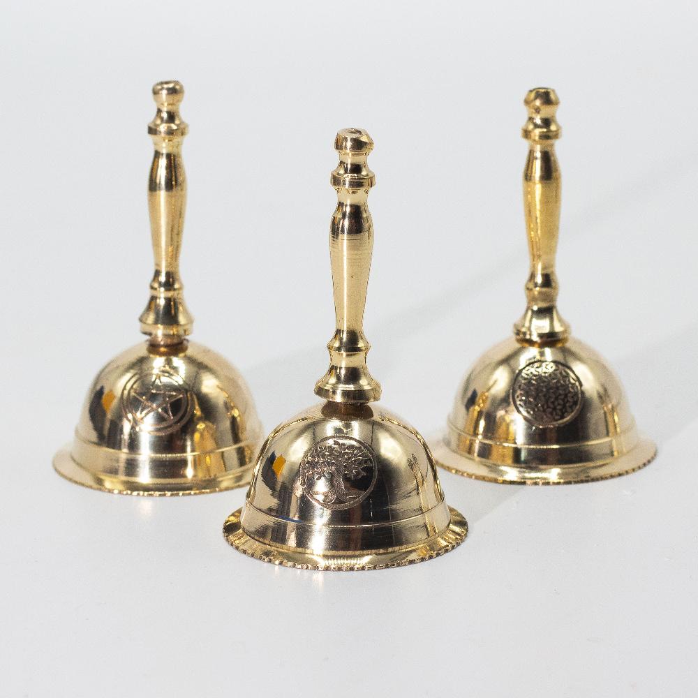 Ancient Wisdom 6x Small Altar Brass Bell - Flower Of Life