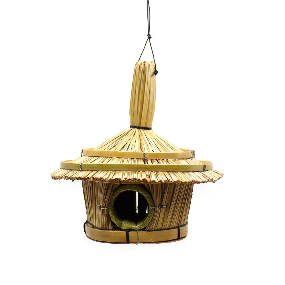 Ancient Wisdom 6x Small Round Seagrass Bird Box 17x17cm