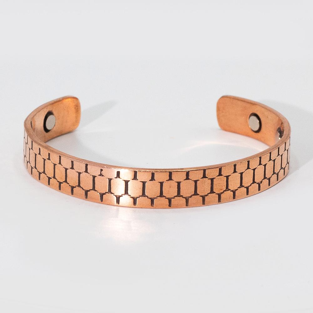 Ancient Wisdom 6x Solid Copper Manly Bracelets With Magnets (assorted)