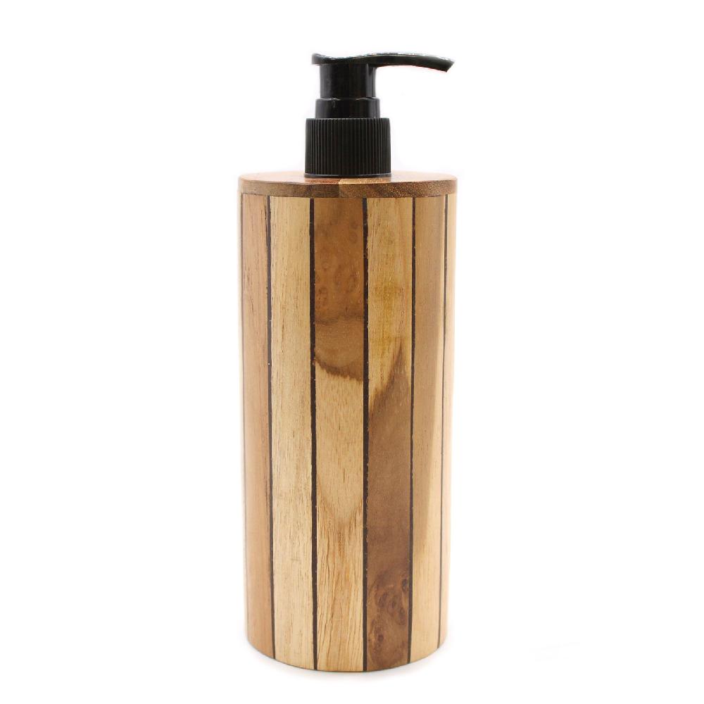 Ancient Wisdom 6x Teakwood Soap Dispensers Round - 250ml