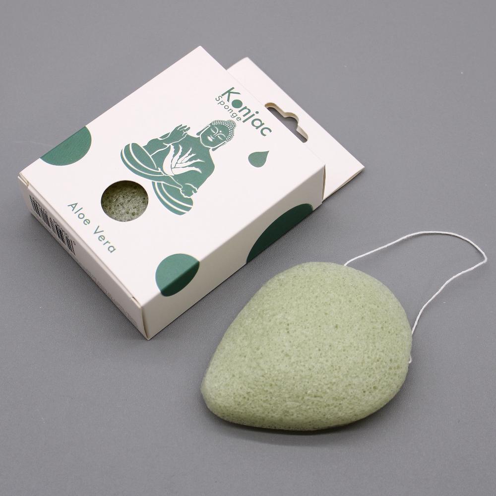 Ancient Wisdom 6x Teardrop Konjac Sponge - Aloe Vera - Healing