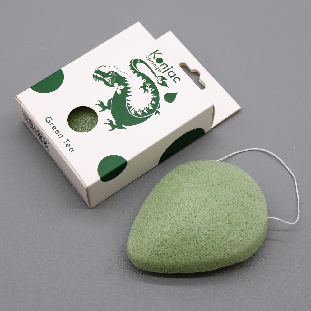 Ancient Wisdom 6x Teardrop Konjac Sponge - Green Tea - Protective