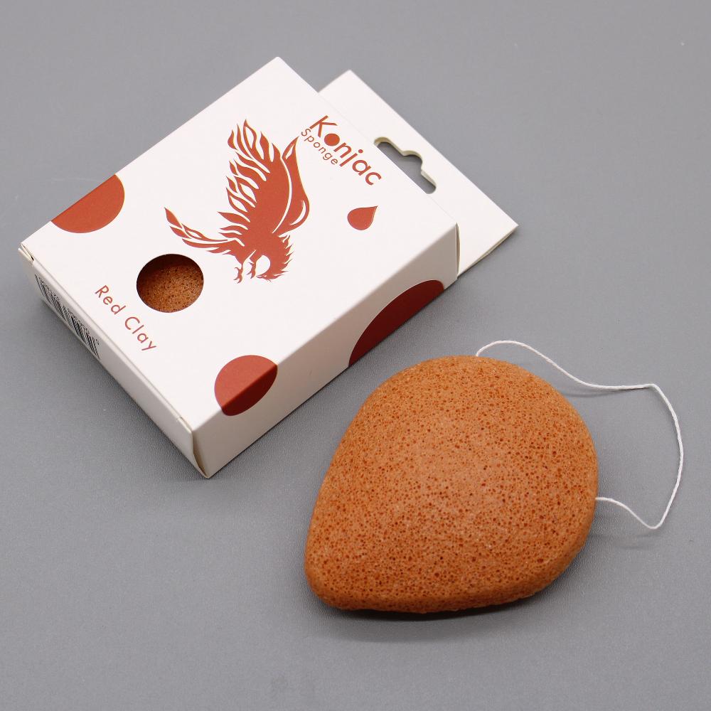 Ancient Wisdom 6x Teardrop Konjac Sponge - Red Clay - Rejuvenating