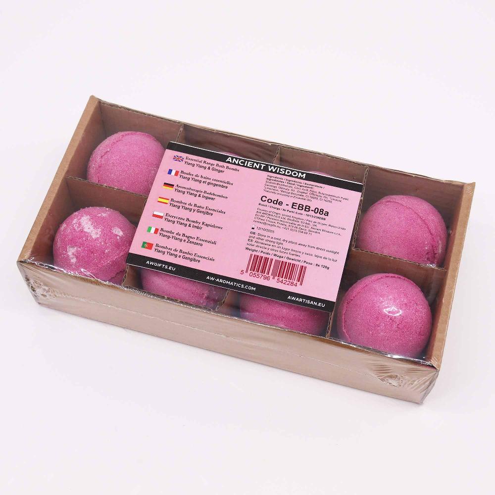 Ancient Wisdom 8x Essential Oil Bath Bomb - Ylang Ylang & Ginger