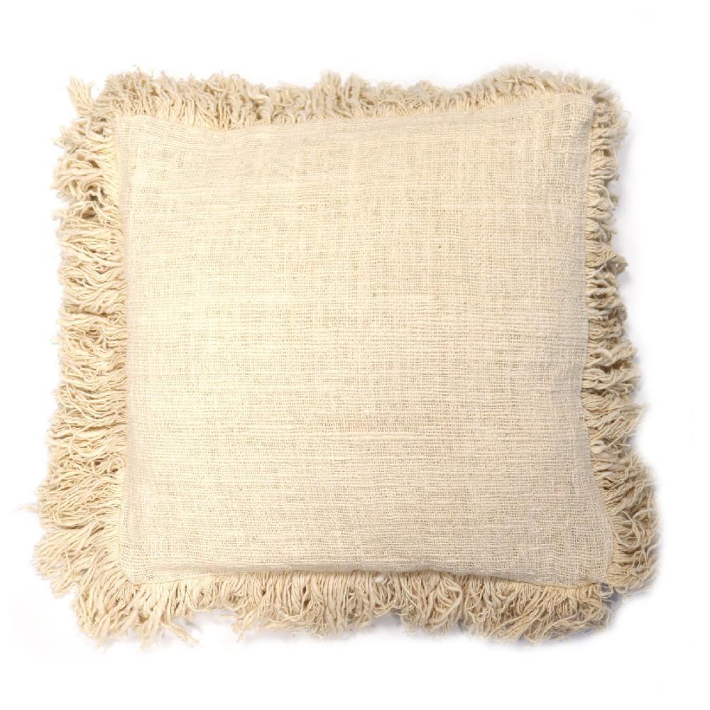 Ancient Wisdom 8x Linen Cushion Covers With Inner - With Fringe 45x45cm