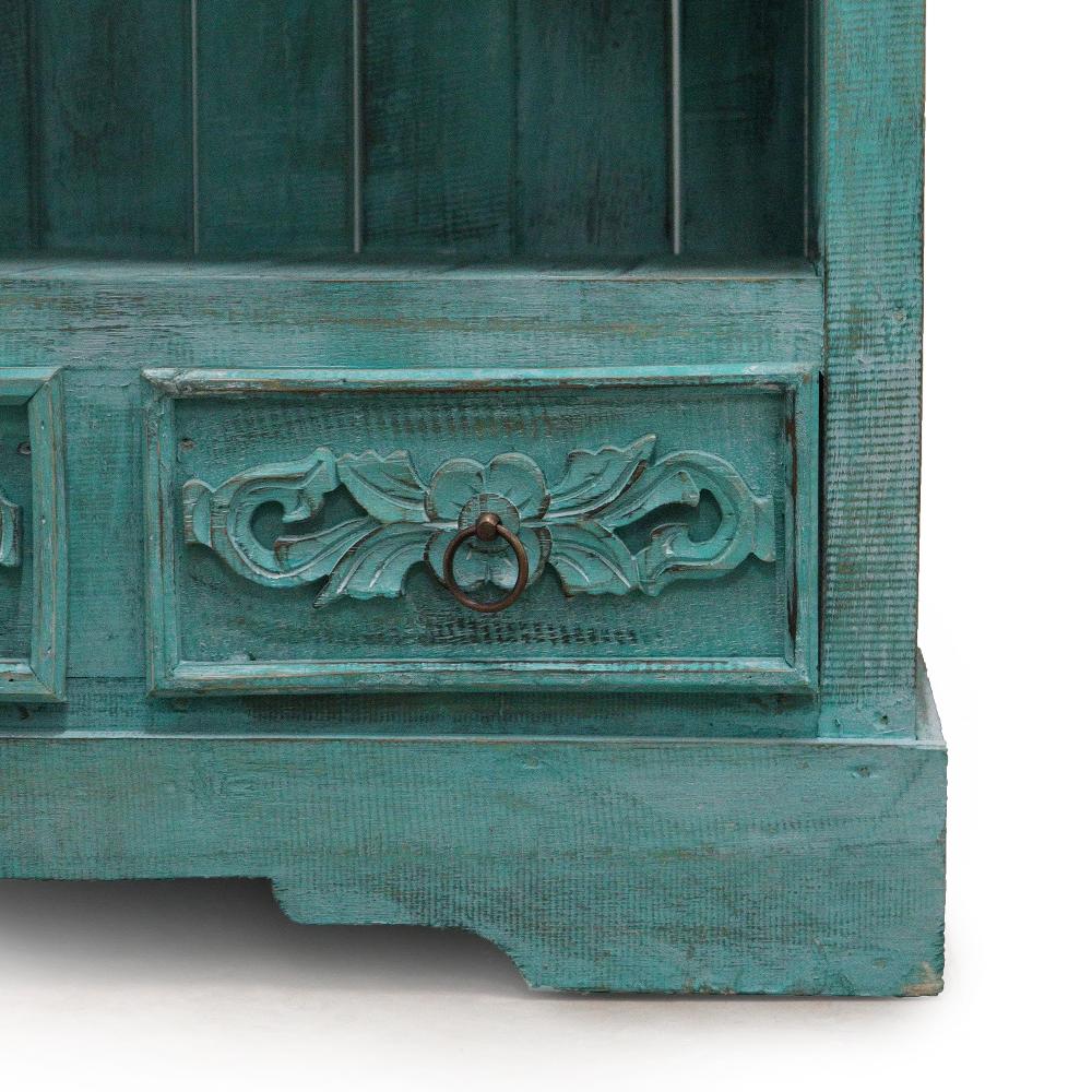 Ancient Wisdom Albasia Bathroom Cabinet - Turquoise Wash