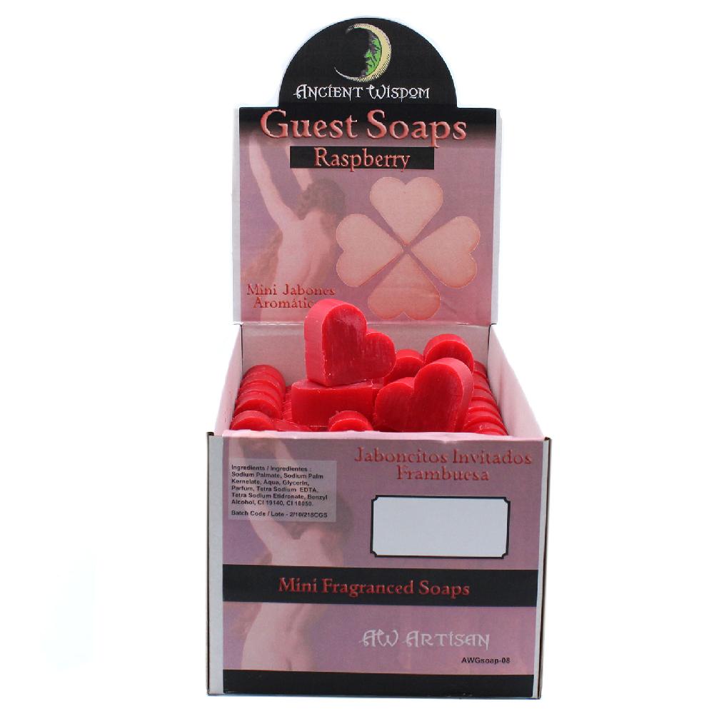 Ancient Wisdom 100x Heart Guest Soap - Raspberry