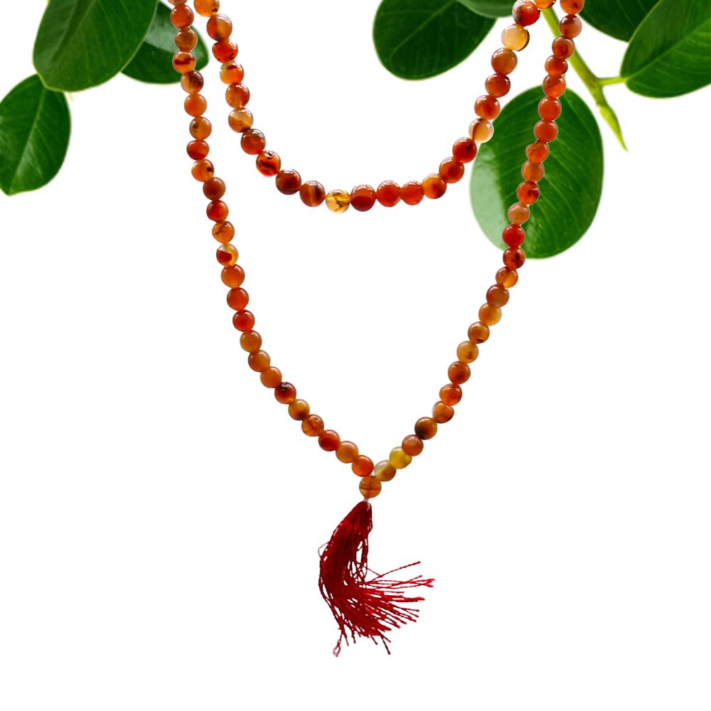 Ancient Wisdom 108 Bead Mala - Carnelian