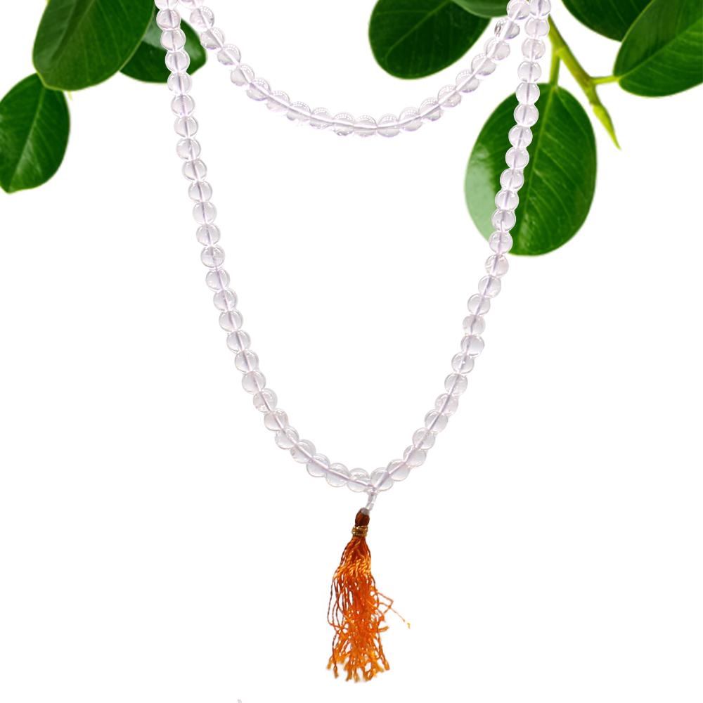 Ancient Wisdom 108 Bead Mala - Rock Crystal