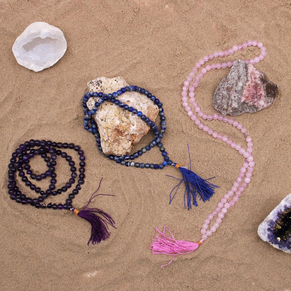 Ancient Wisdom 108 Bead Mala - Rose Quartz