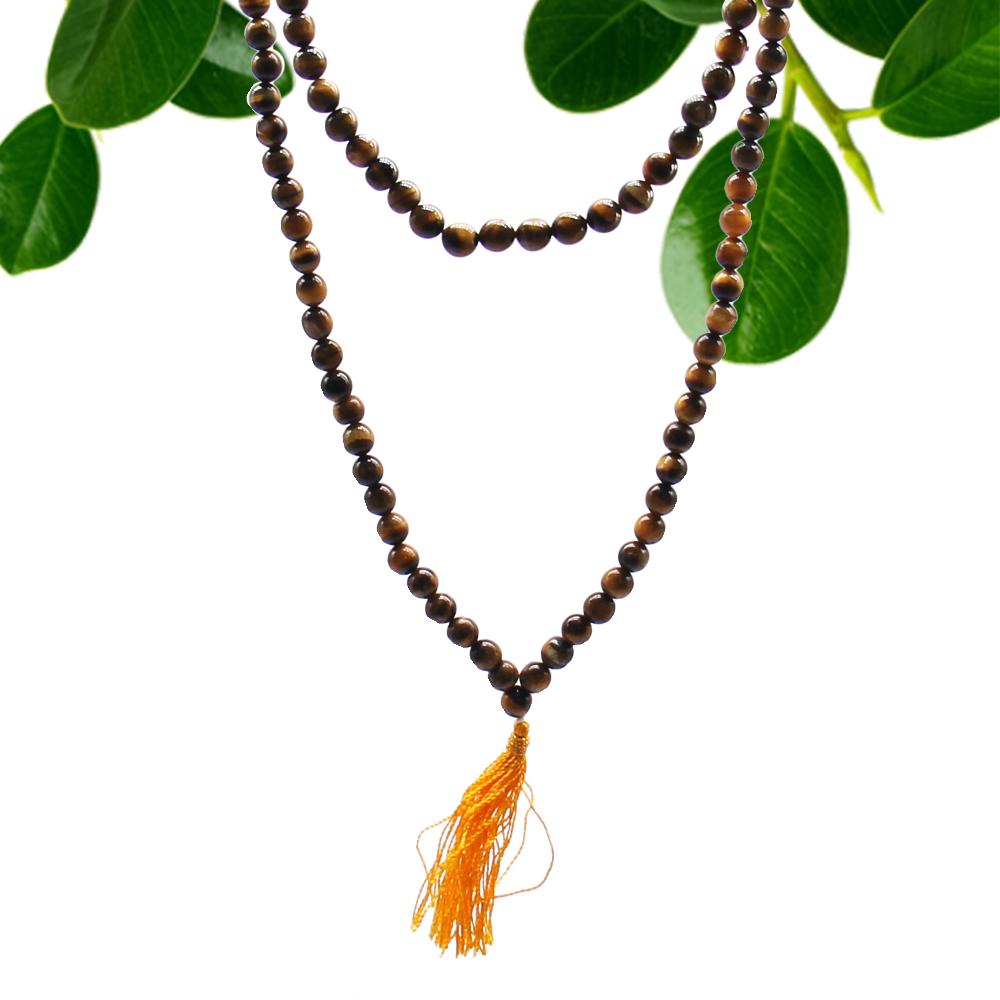 Ancient Wisdom 108 Bead Mala - Tiger Eye