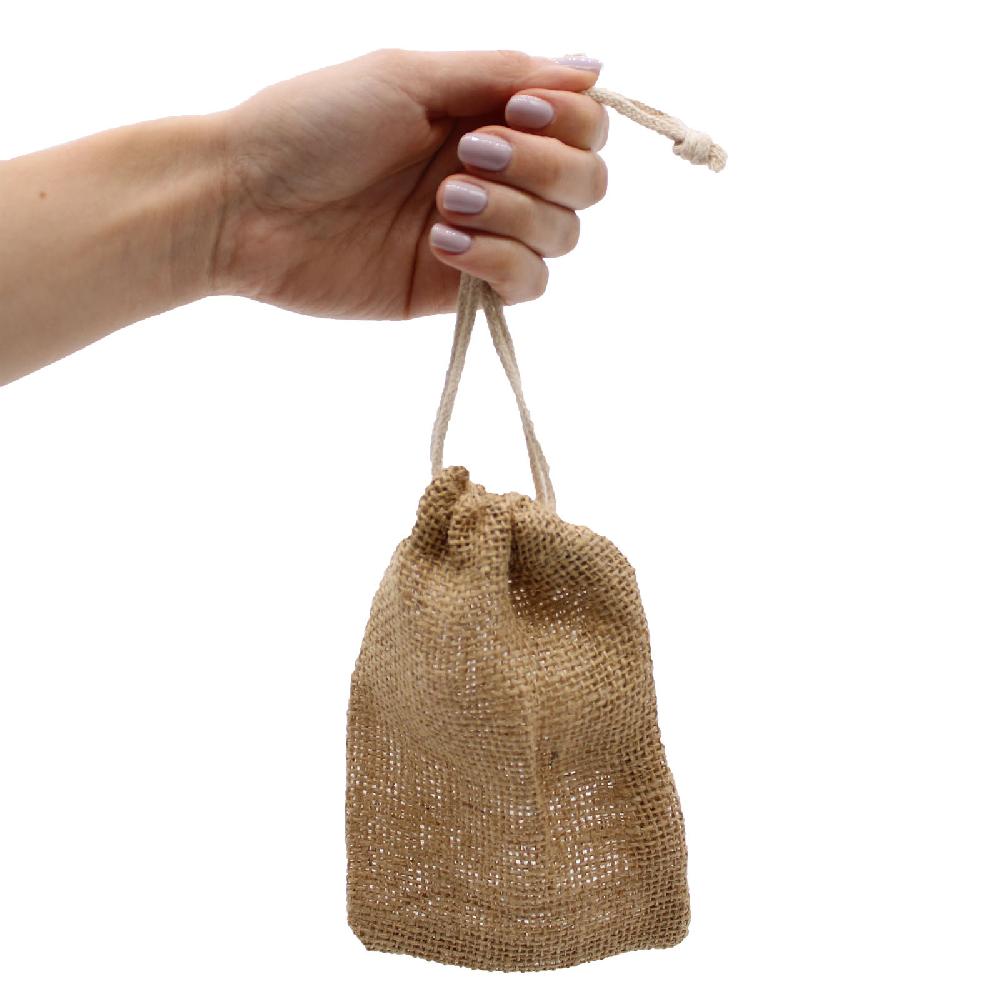 Ancient Wisdom 10x Extra Small Jute Sack - 100x150mm