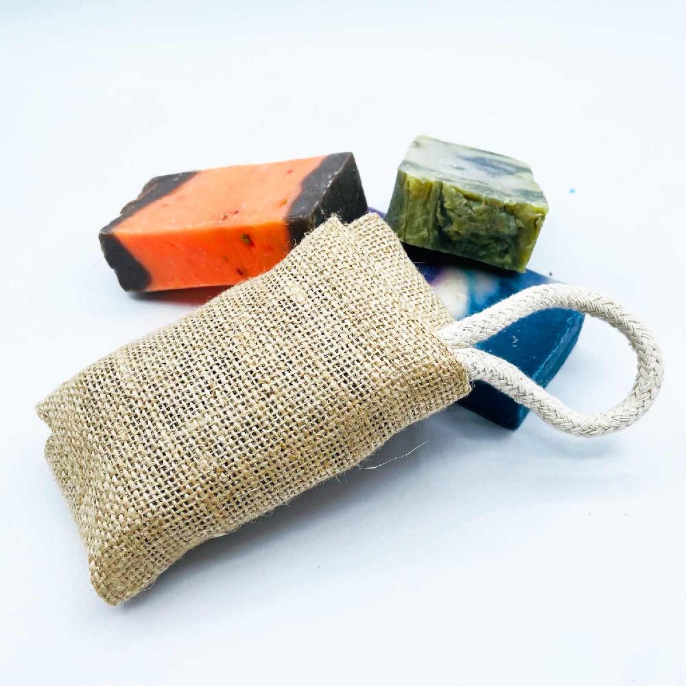 Ancient Wisdom 10x Jute Scrub Soap Pouch - Natural