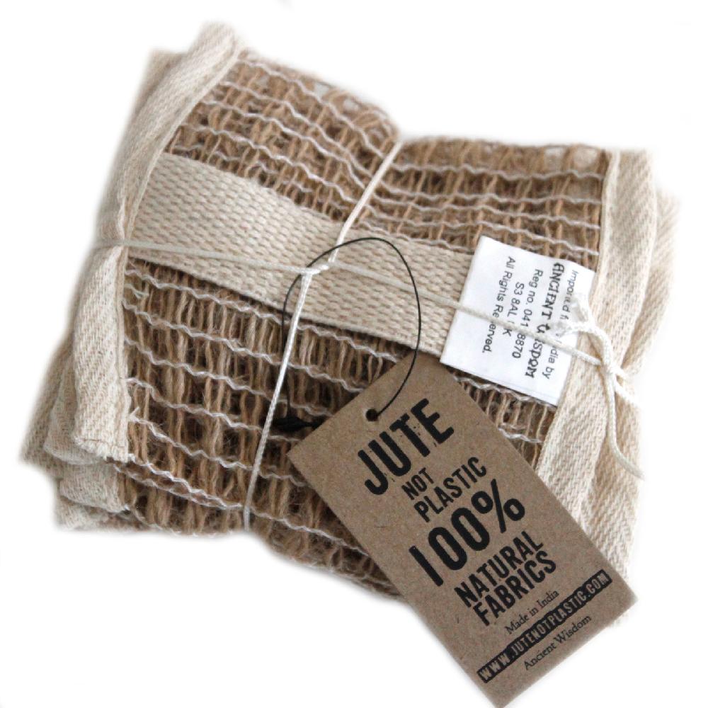 ancient wisdom 10x Soft Jute Soap Bag