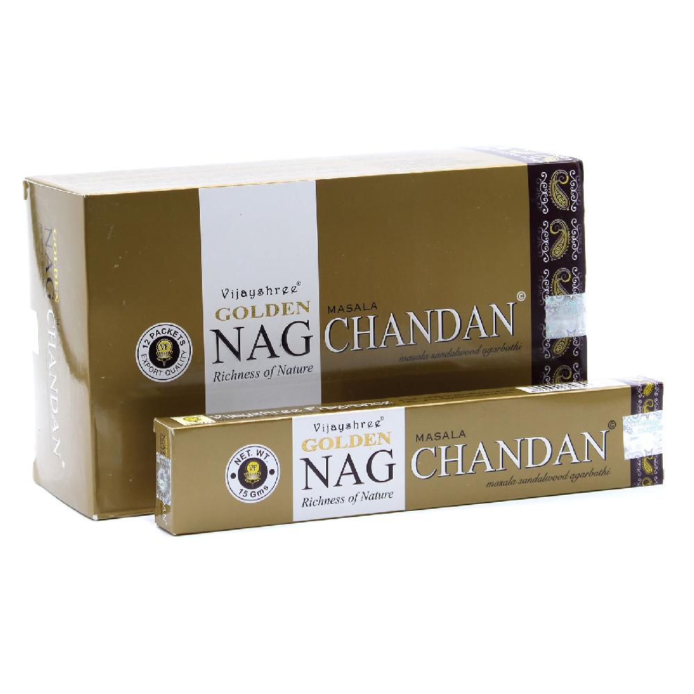 ancient wisdom 12x 15g Golden Nag - Chandan Incense