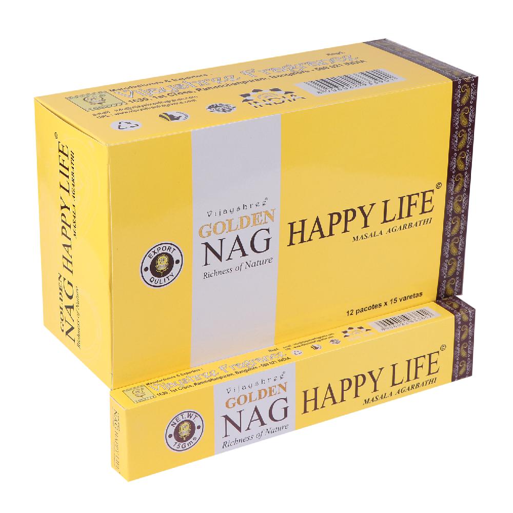 ancient wisdom 12x 15g Golden Nag - Happy Life