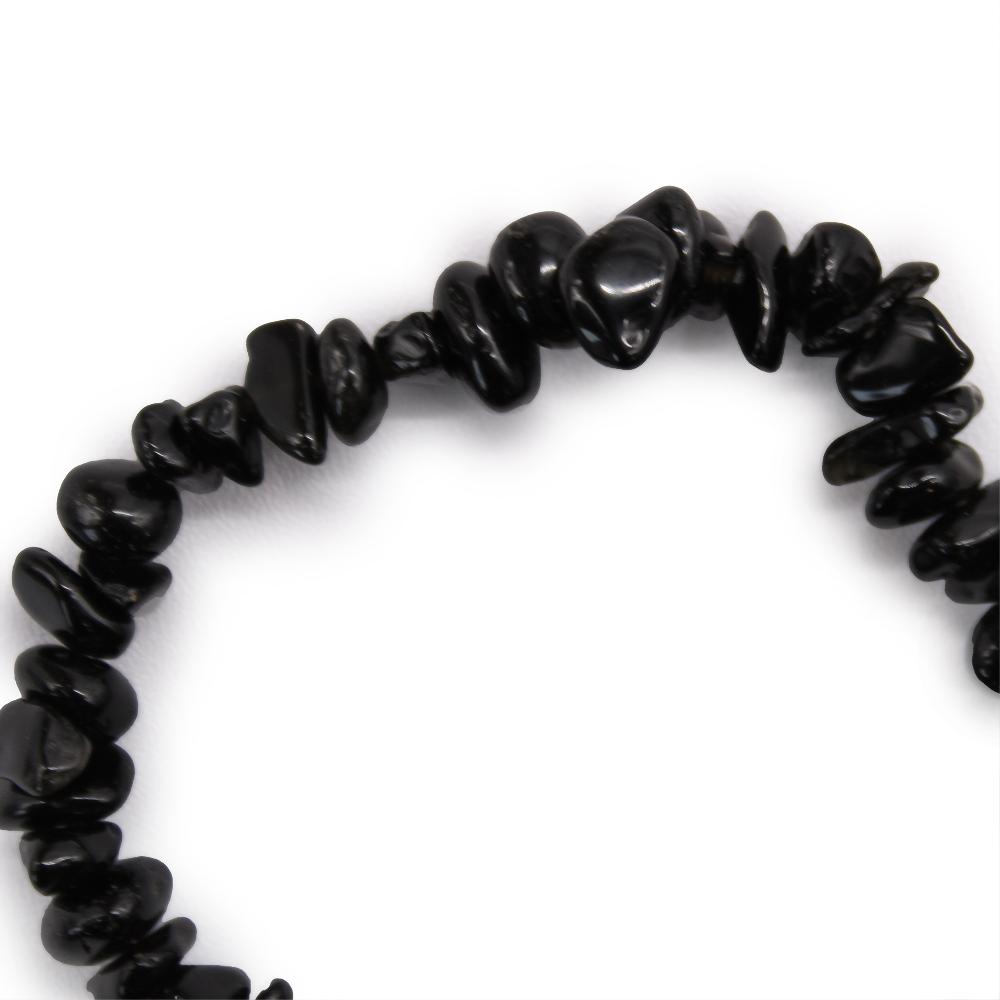 Ancient Wisdom 12x Chipstone Bracelet - Black Agate