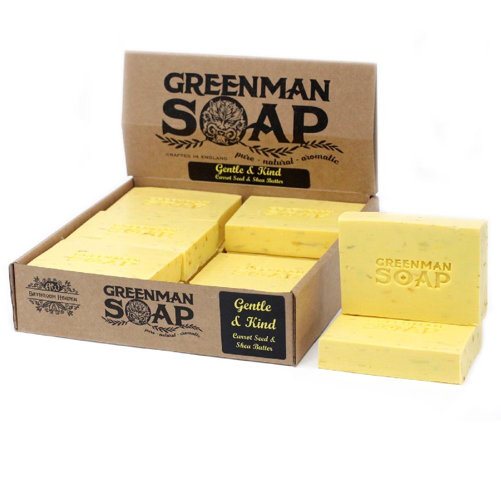 Ancient Wisdom 12x Greenman Soap 100g - Gentle & Kind