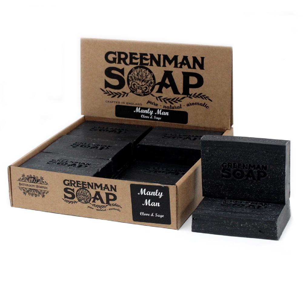 Ancient Wisdom 12x Greenman Soap 100g - Manly Man