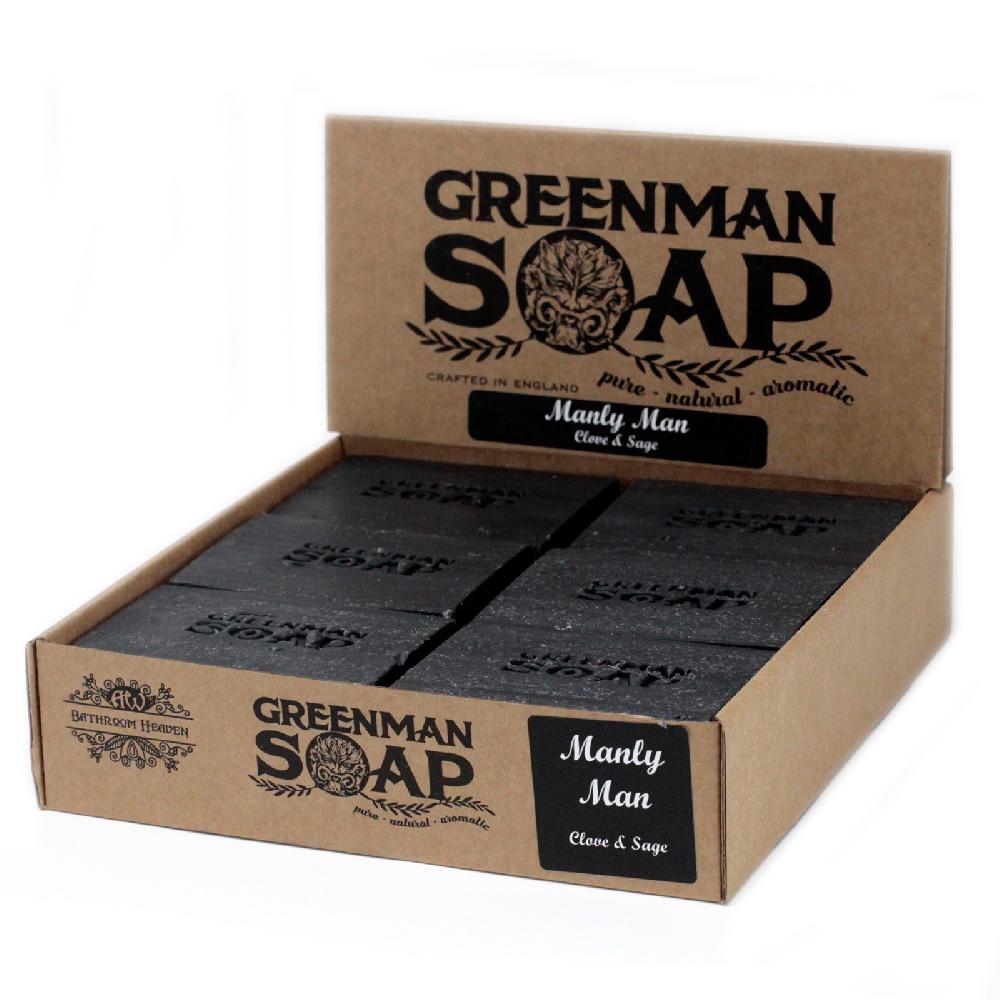 ancient wisdom 12x Greenman Soap 100g - Manly Man