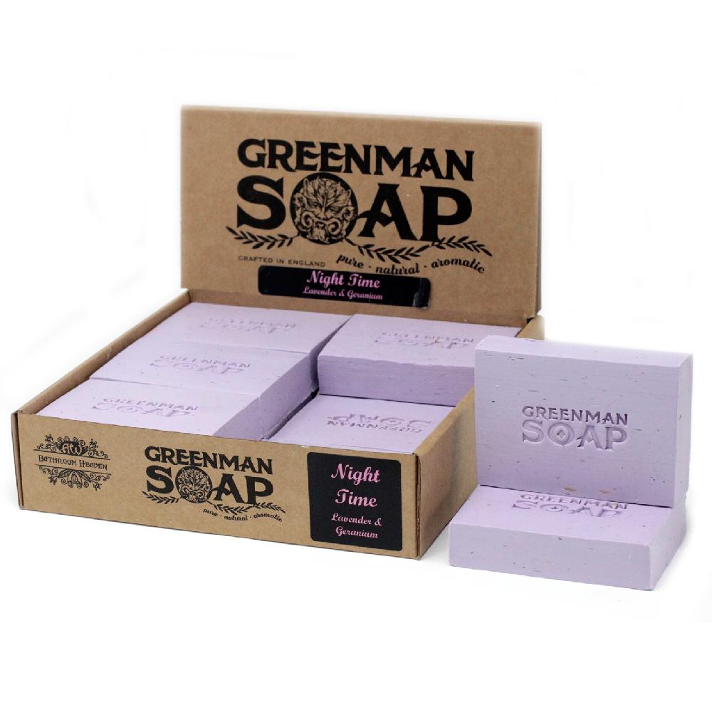 Ancient Wisdom 12x Greenman Soap 100g - Night Time