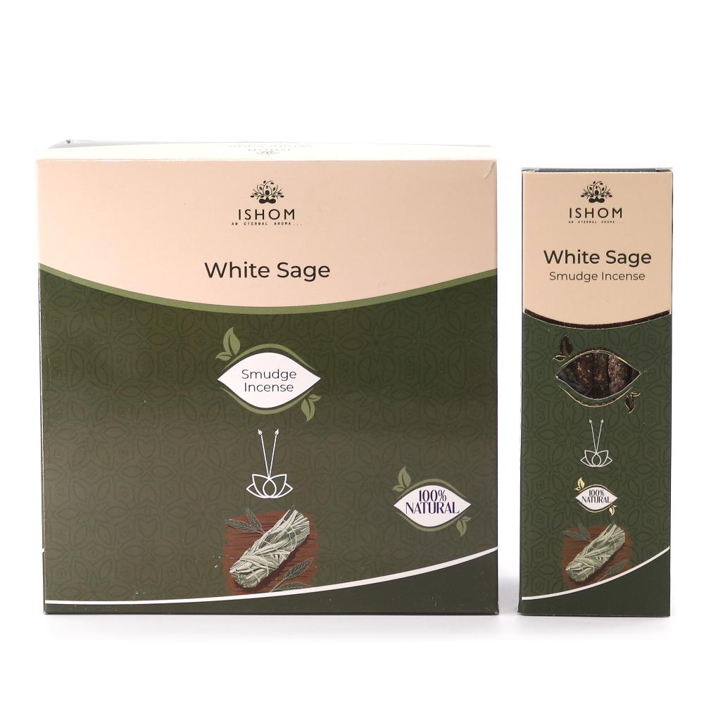 ancient wisdom 12x Ishom Smudge Incense - White Sage