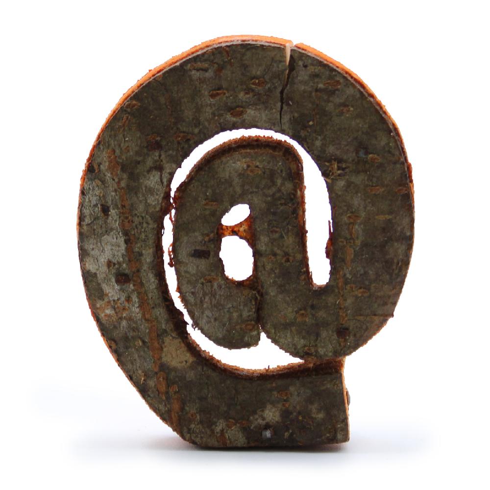 ancient wisdom 12x Rustic Bark Letter - " " - 7cm