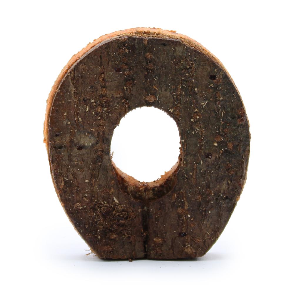 ancient wisdom 12x Rustic Bark Letter - "O" - 7cm