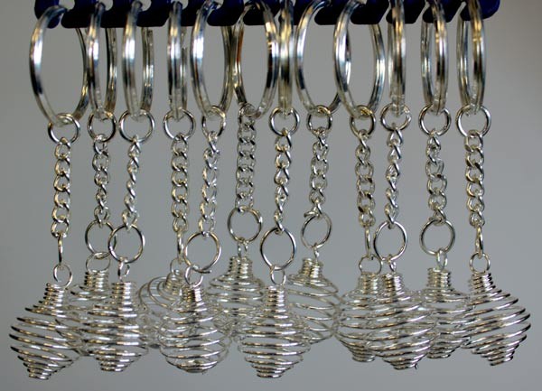ancient wisdom 12x Spiral Cage Key-rings (pack 12)
