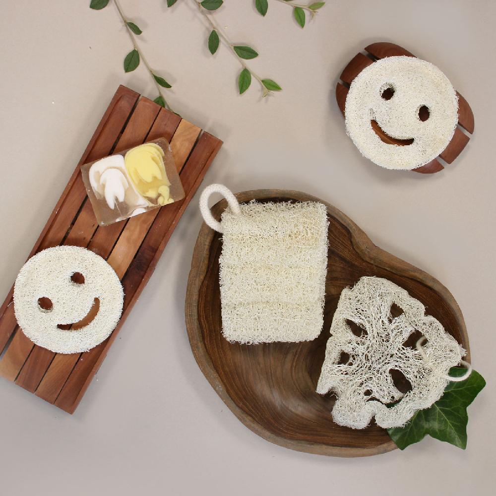 Ancient Wisdom 12x Whole Loofah Smiley Face