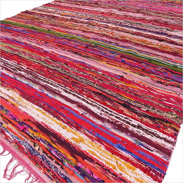 ancient wisdom 150 x 90cm Luxury Rag Rug - Red