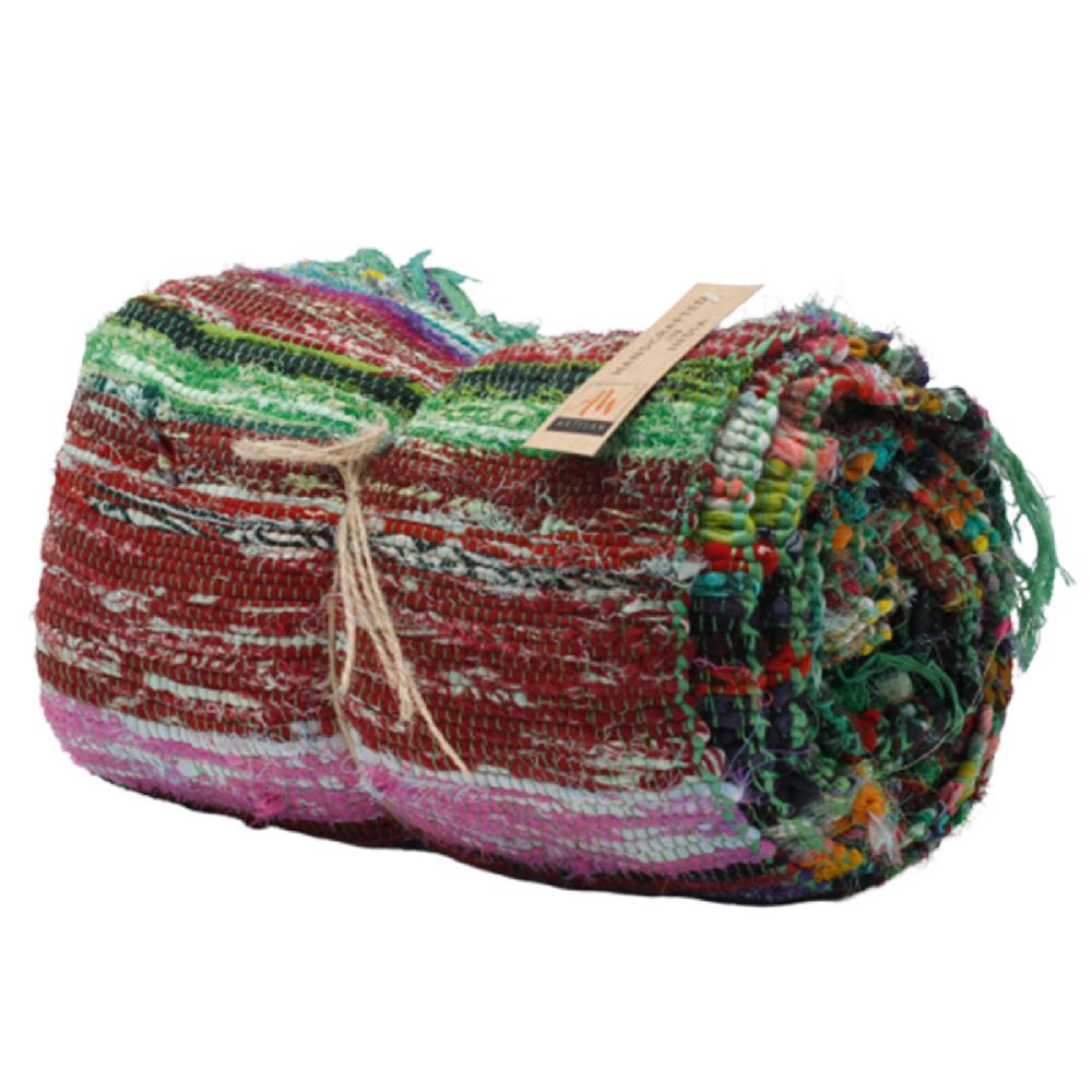 Ancient Wisdom 151 X 90cm Luxury Rag Rug - Green